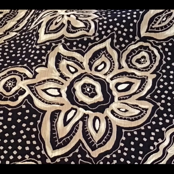 Alfred Dunner Blazer Jacket size 12 Tan/Navy Print Single Button V-Neck - Picture 3 of 5